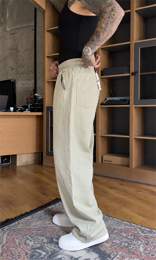 Relaxed Fit Green Pantolon