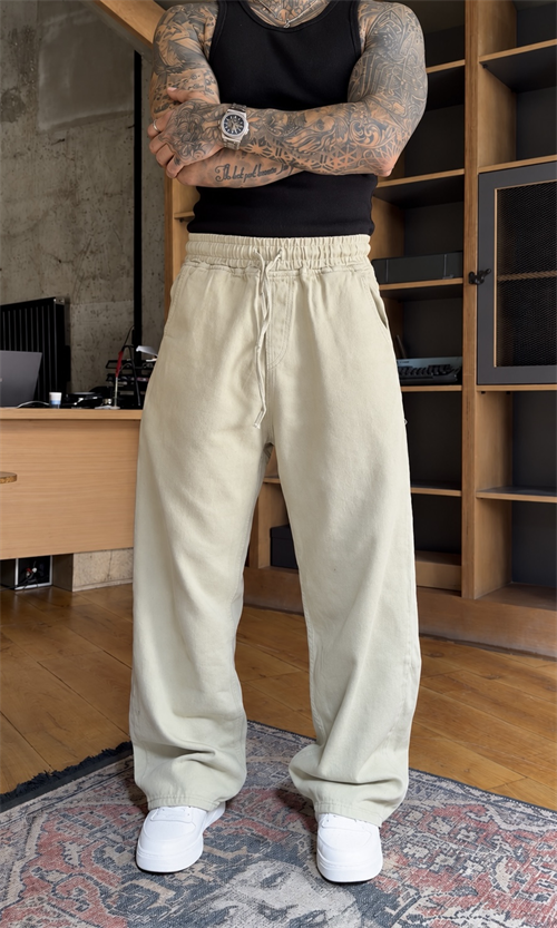 Relaxed Fit Green Pantolon