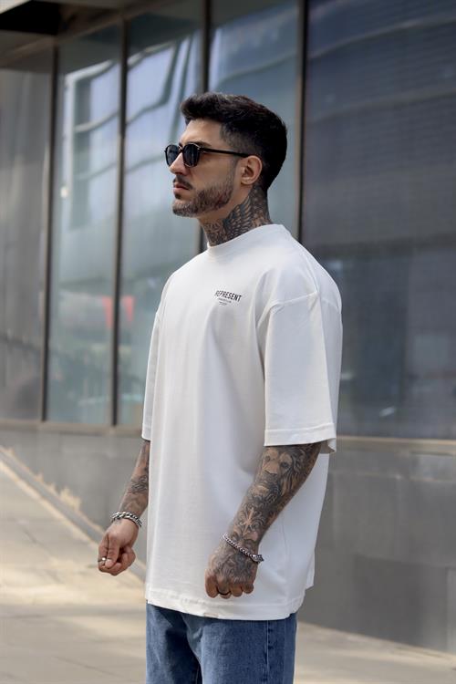 Represent beyaz oversize tshirt