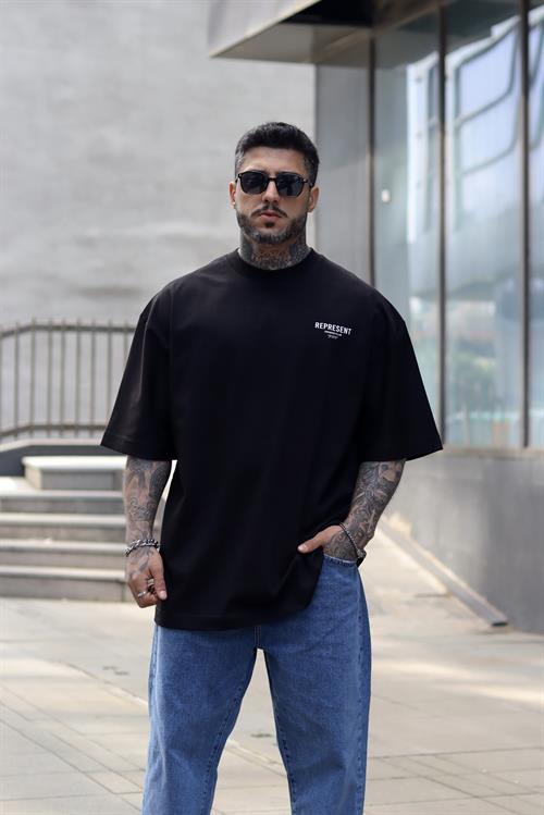 Represent oversize siyah tshirt