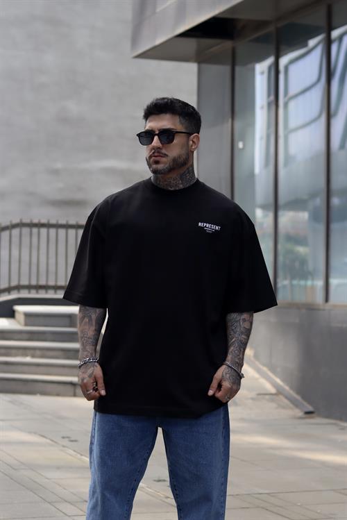 Represent oversize siyah tshirt