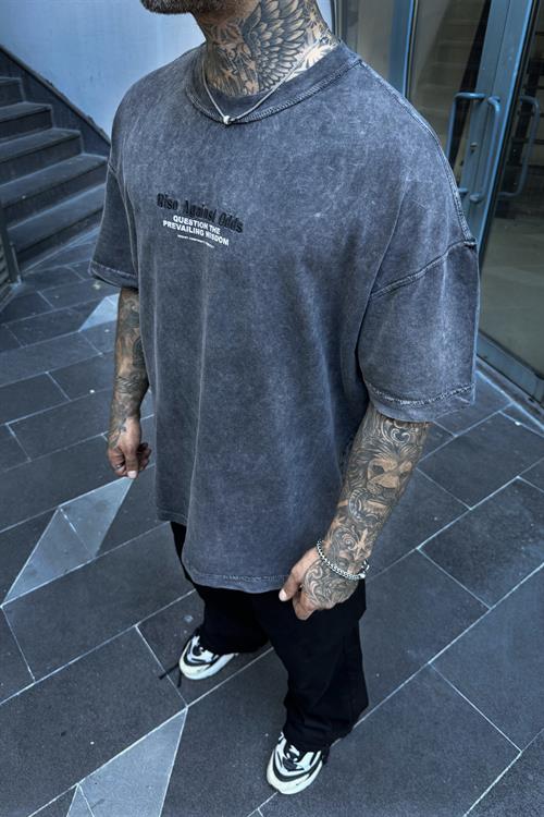 Rise against acid wash oversize tshirt