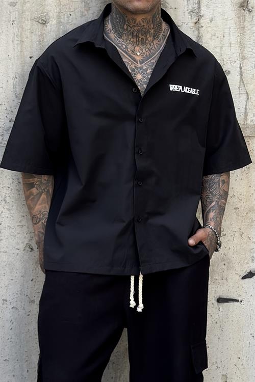 RPL27 Oversize Siyah Gömlek