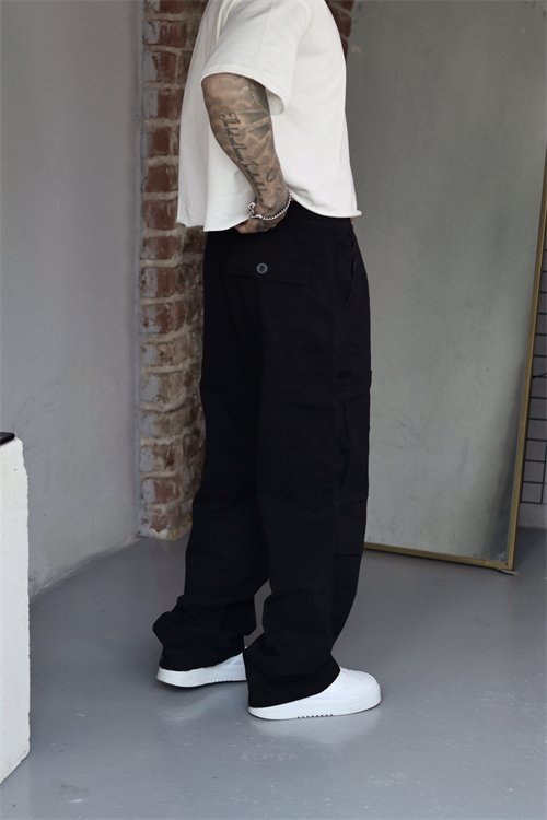 Siyah Baggy Kargo Pantolon 