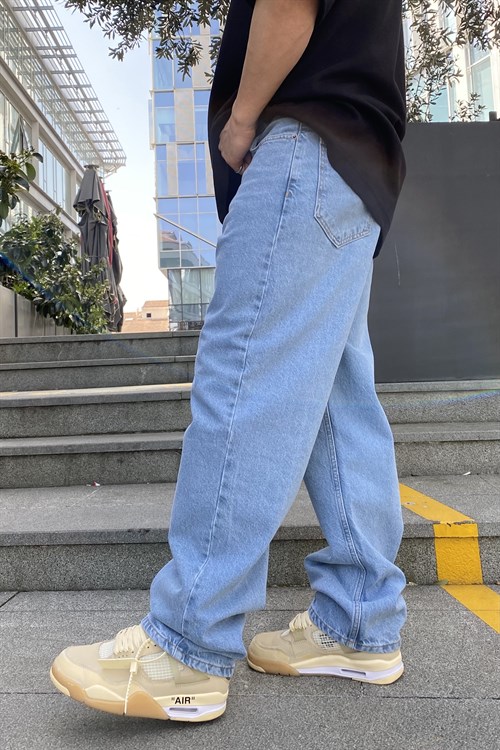 Sky blue baggy jean