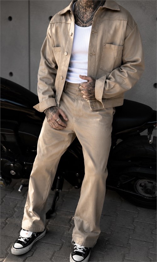 Stone Beige Boxy Fit Takım