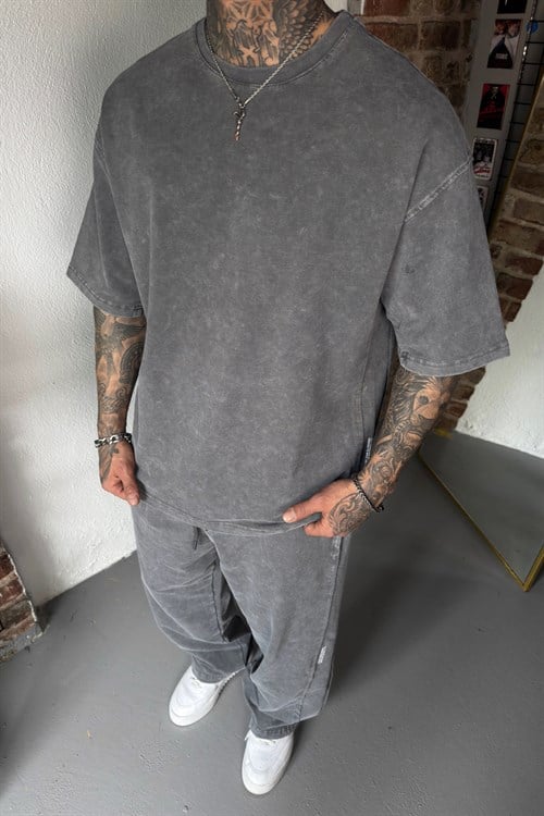 Stone Gray Acid Wash Set