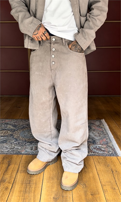 Taş Yıkamalı Denim Takım