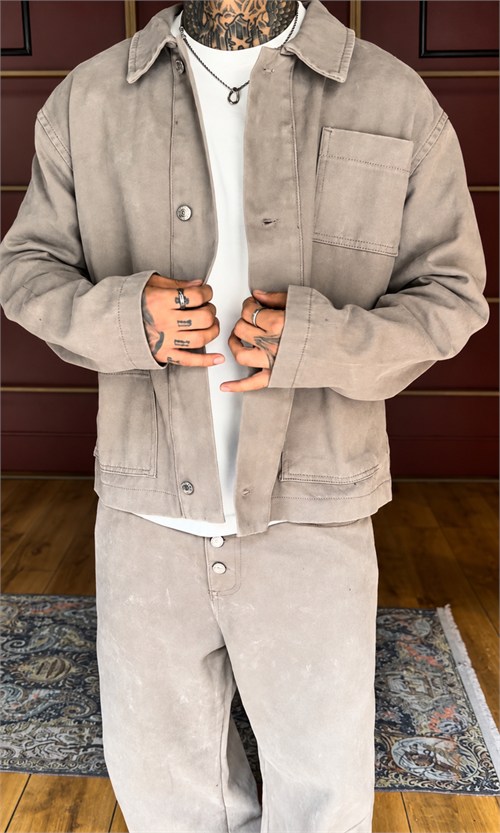 Taş Yıkamalı Denim Takım