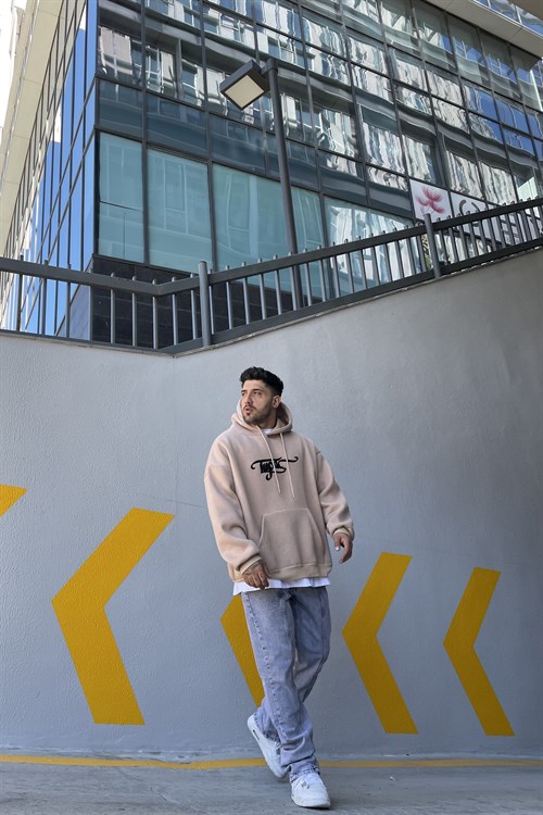 Tupac oversize icebeige hoodie