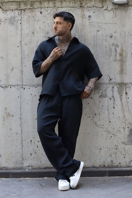 Turkuaz Mavi Oversize Takım