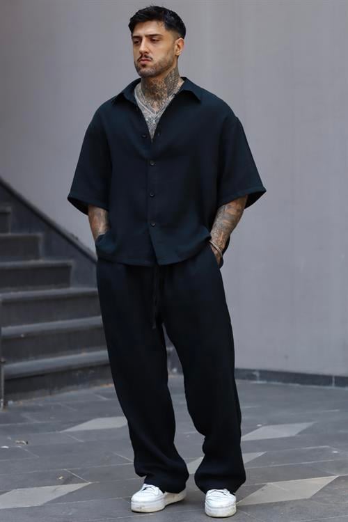 Turkuaz Mavi Oversize Takım