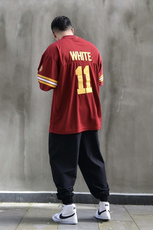 white eleven süper oversize bordo forma