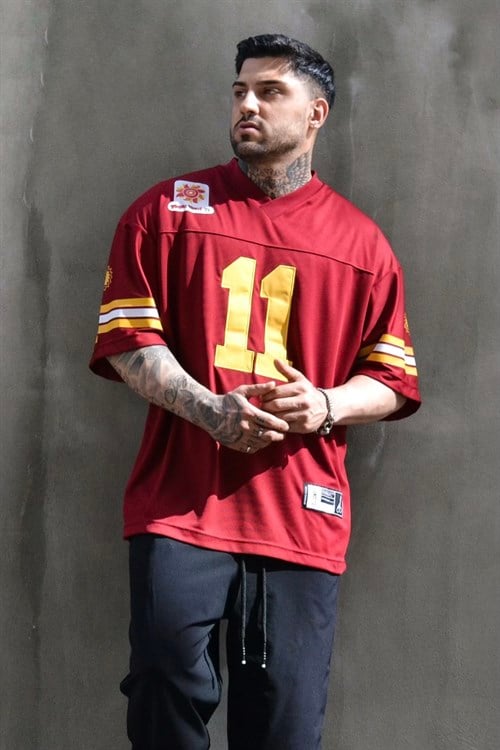 white eleven süper oversize bordo forma