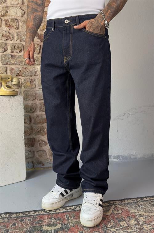 Yıkamalı baggy jean