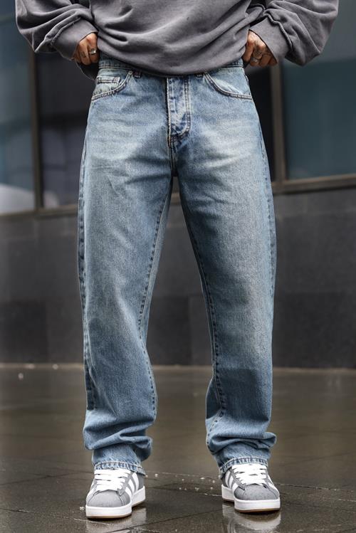 Yıkamalı baggy kot pantolon