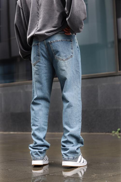 Yıkamalı baggy kot pantolon