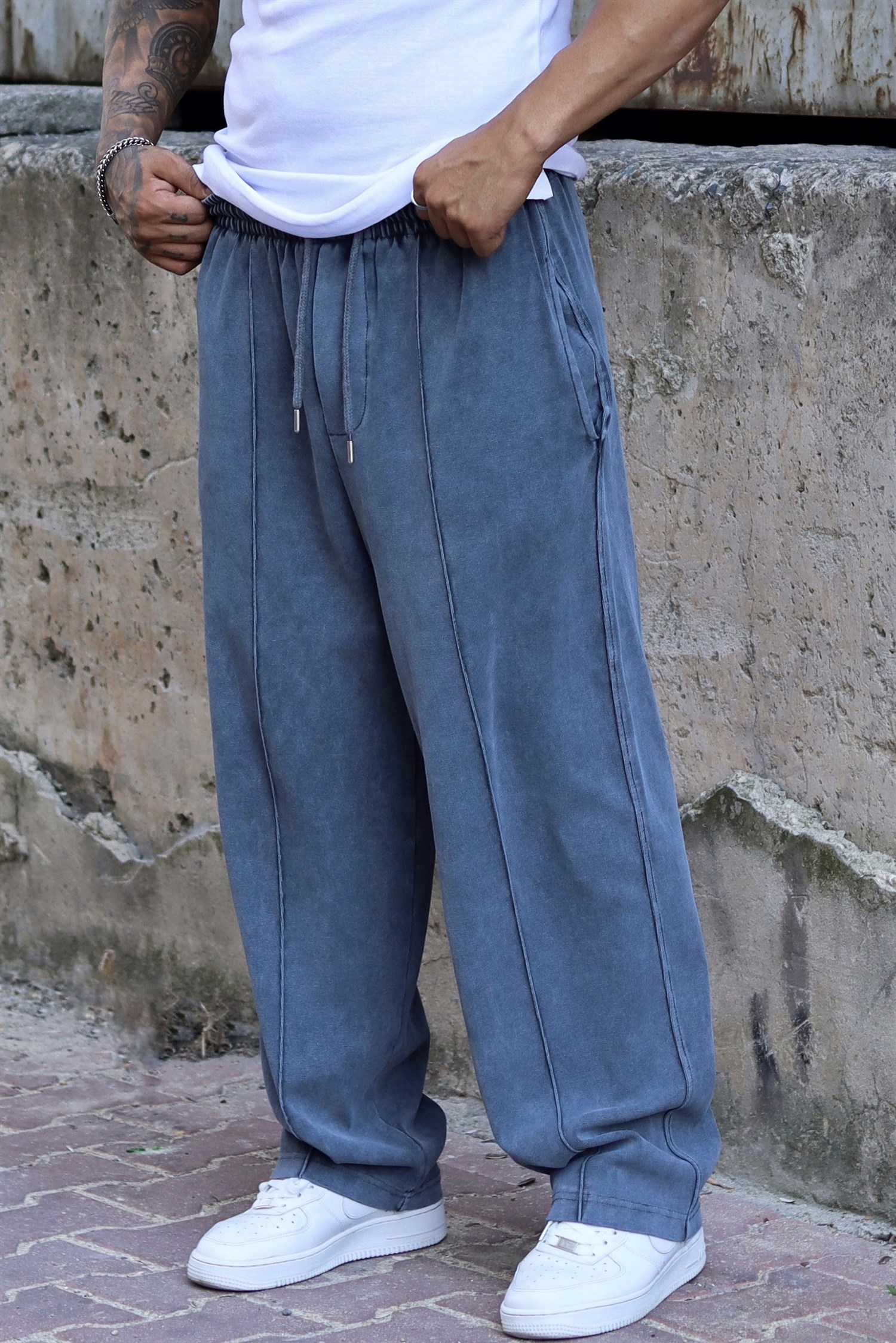 Acid wash baggy sweatpants