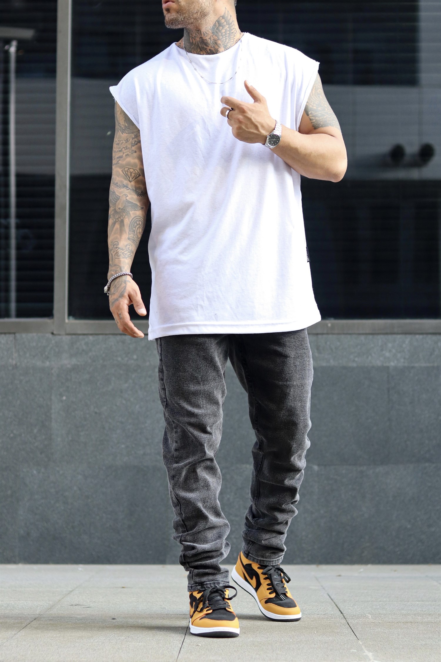 Antrasit regular fit pantolon