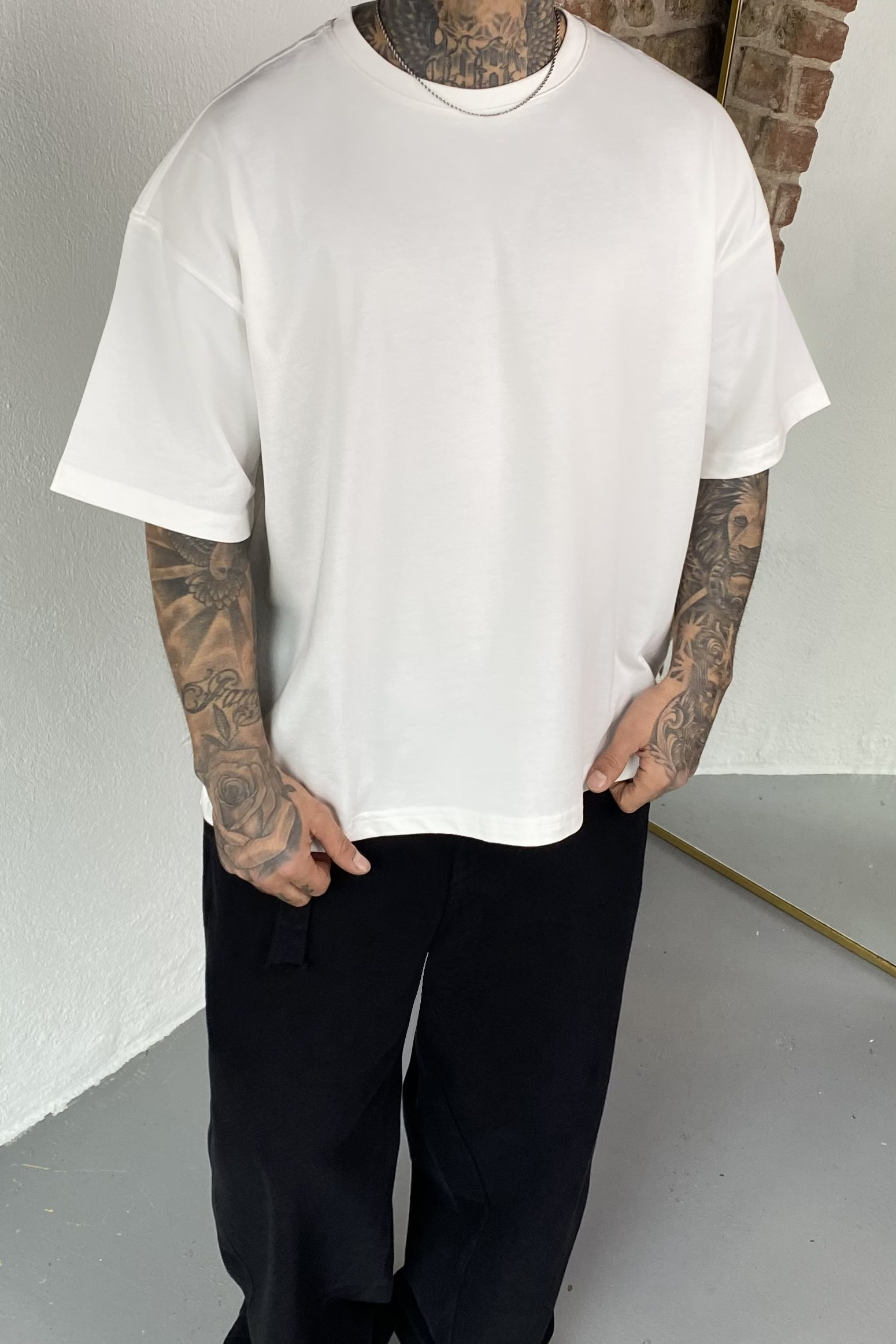 Basic Oversize Beyaz Tshirt