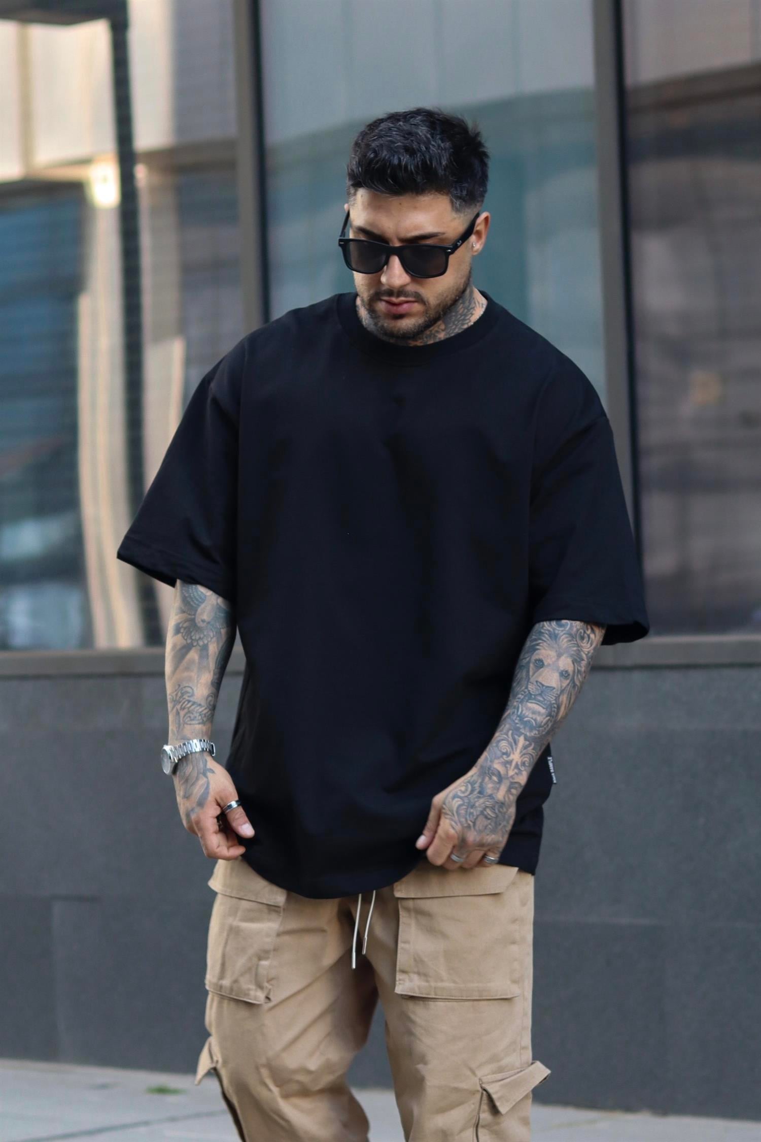 Basic oversize siyah tshirt