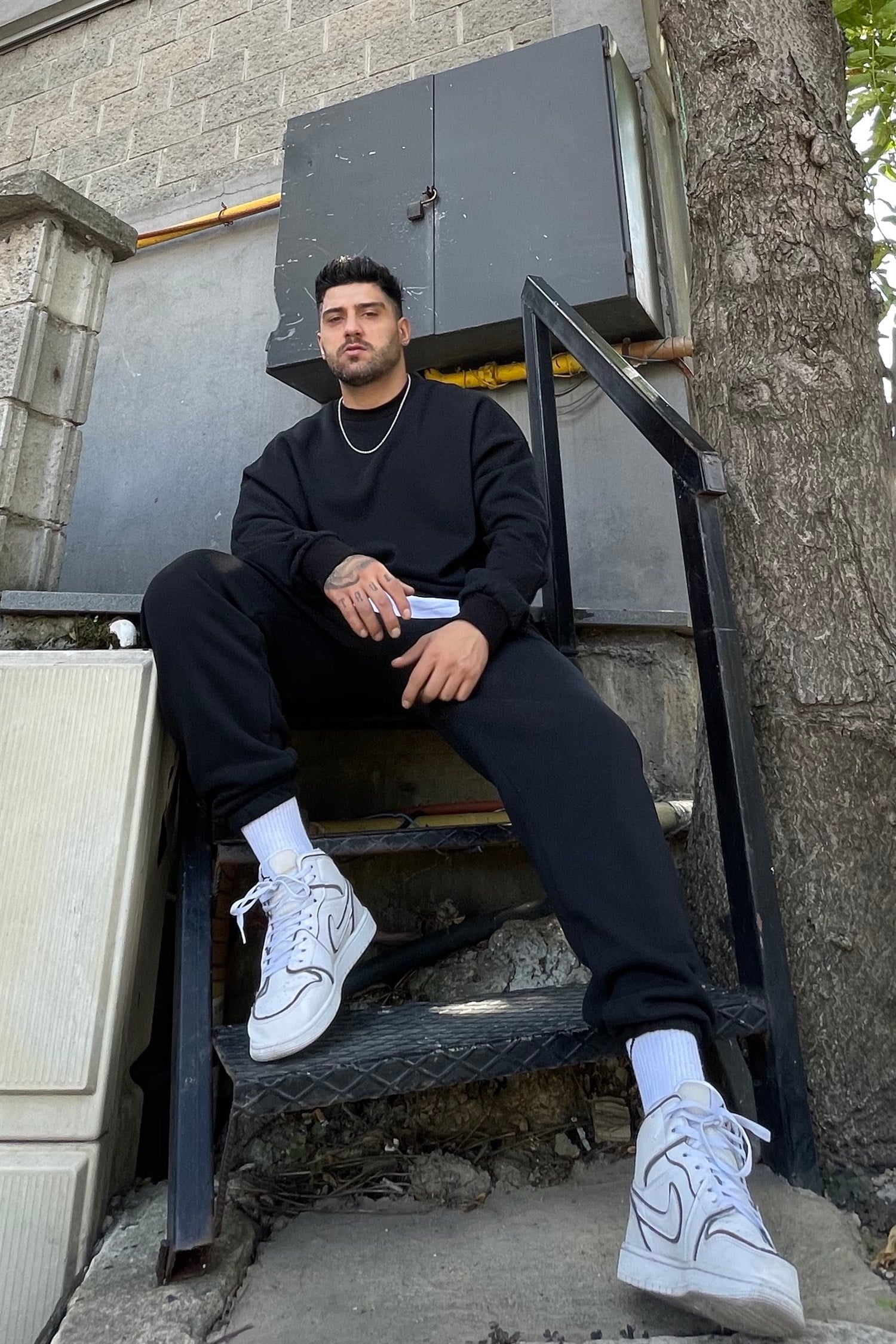 Black tracksuit