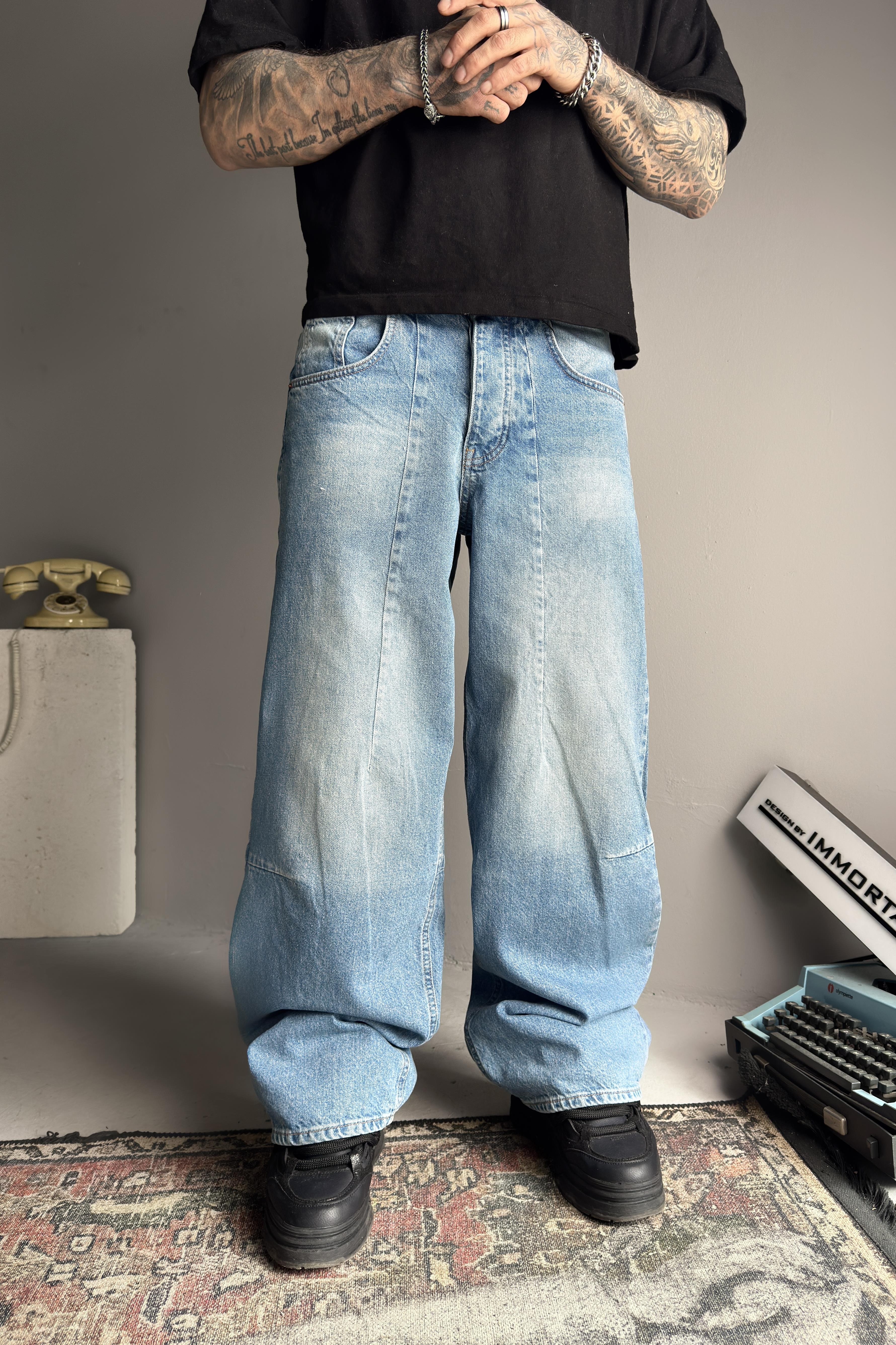 Blue Wave Baggy Pantolon