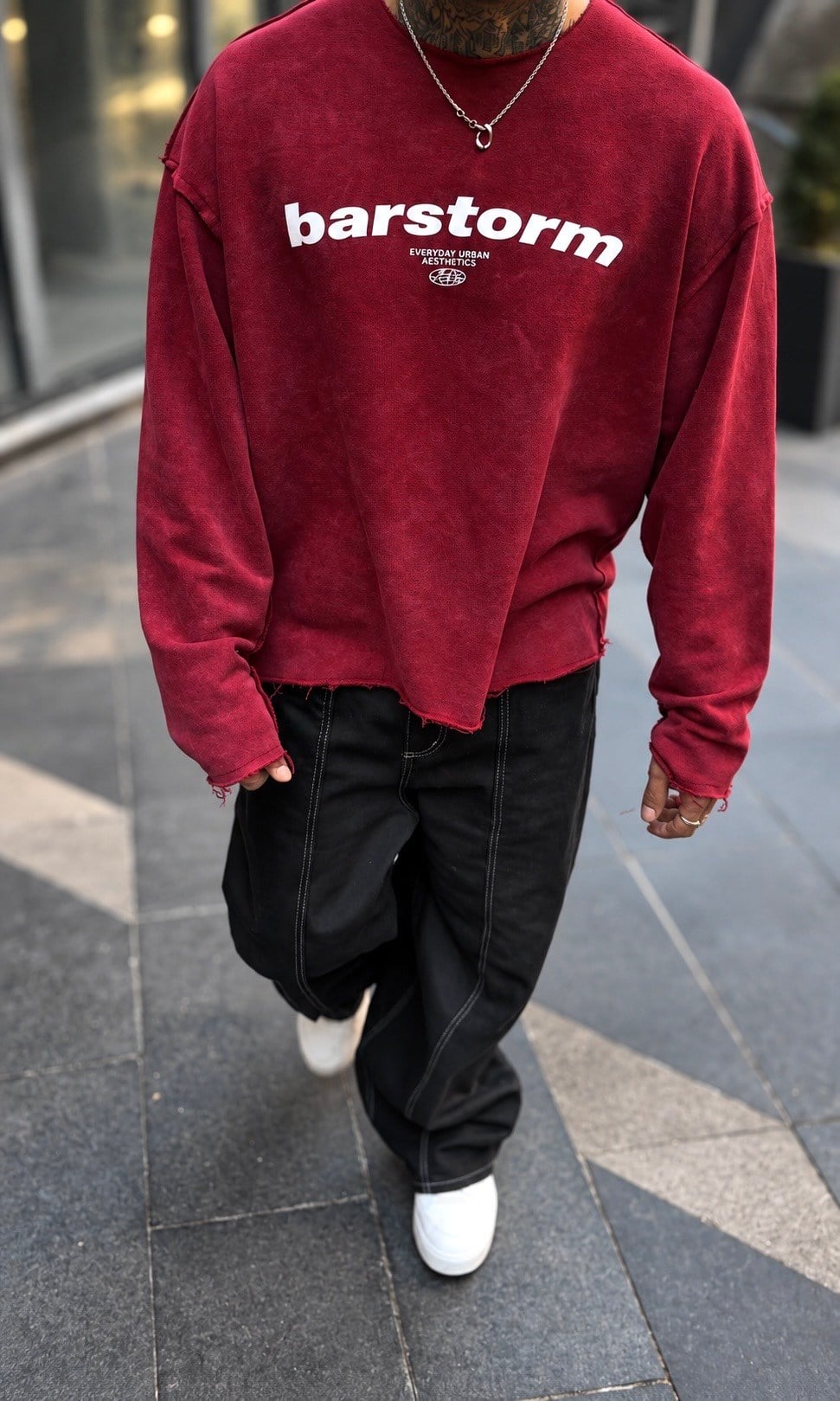 Bordo Boxy Fit Sweatshirt