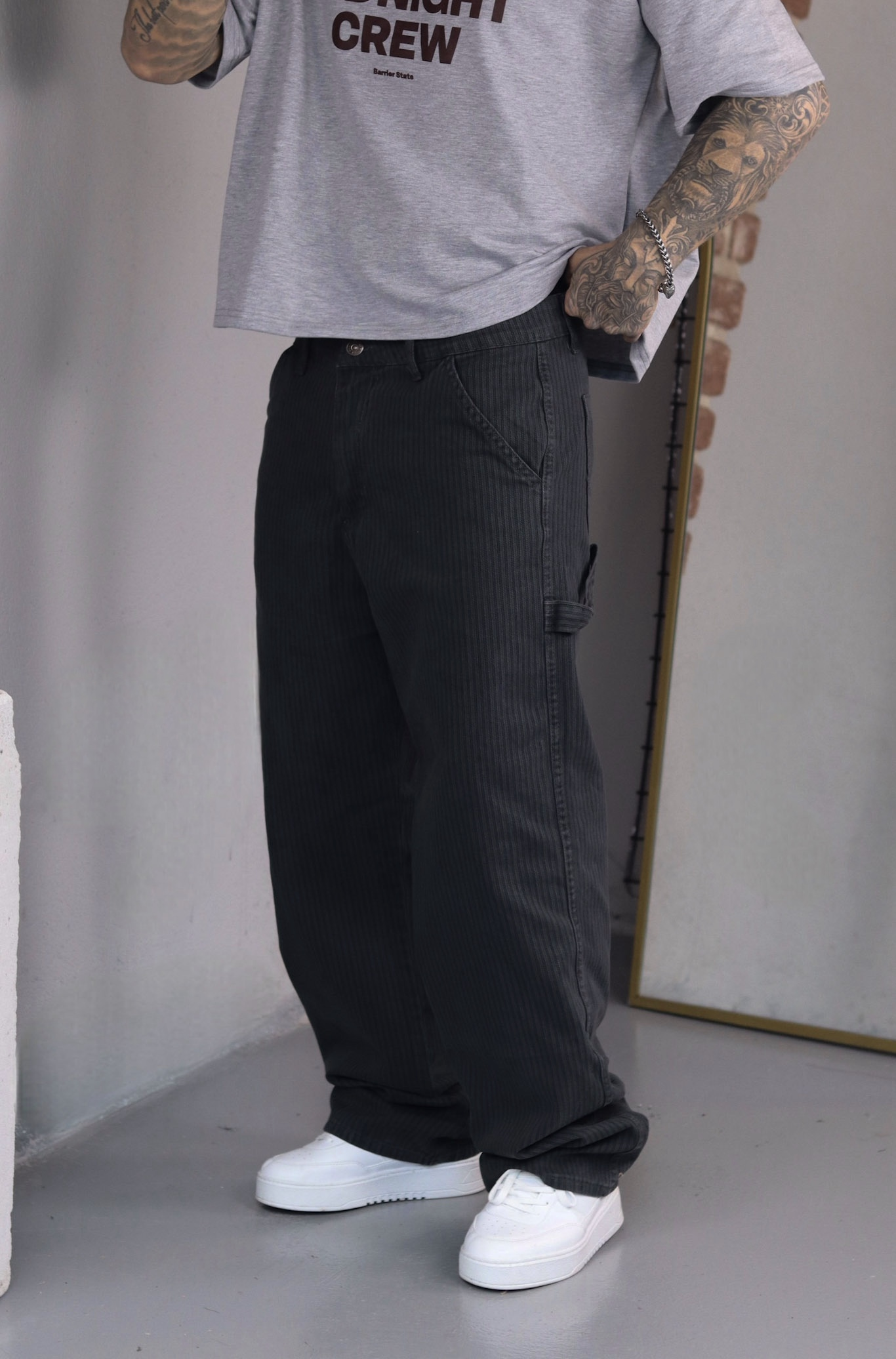 Çizgili Baggy Pantolon
