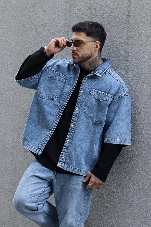 Denim kot gömlek