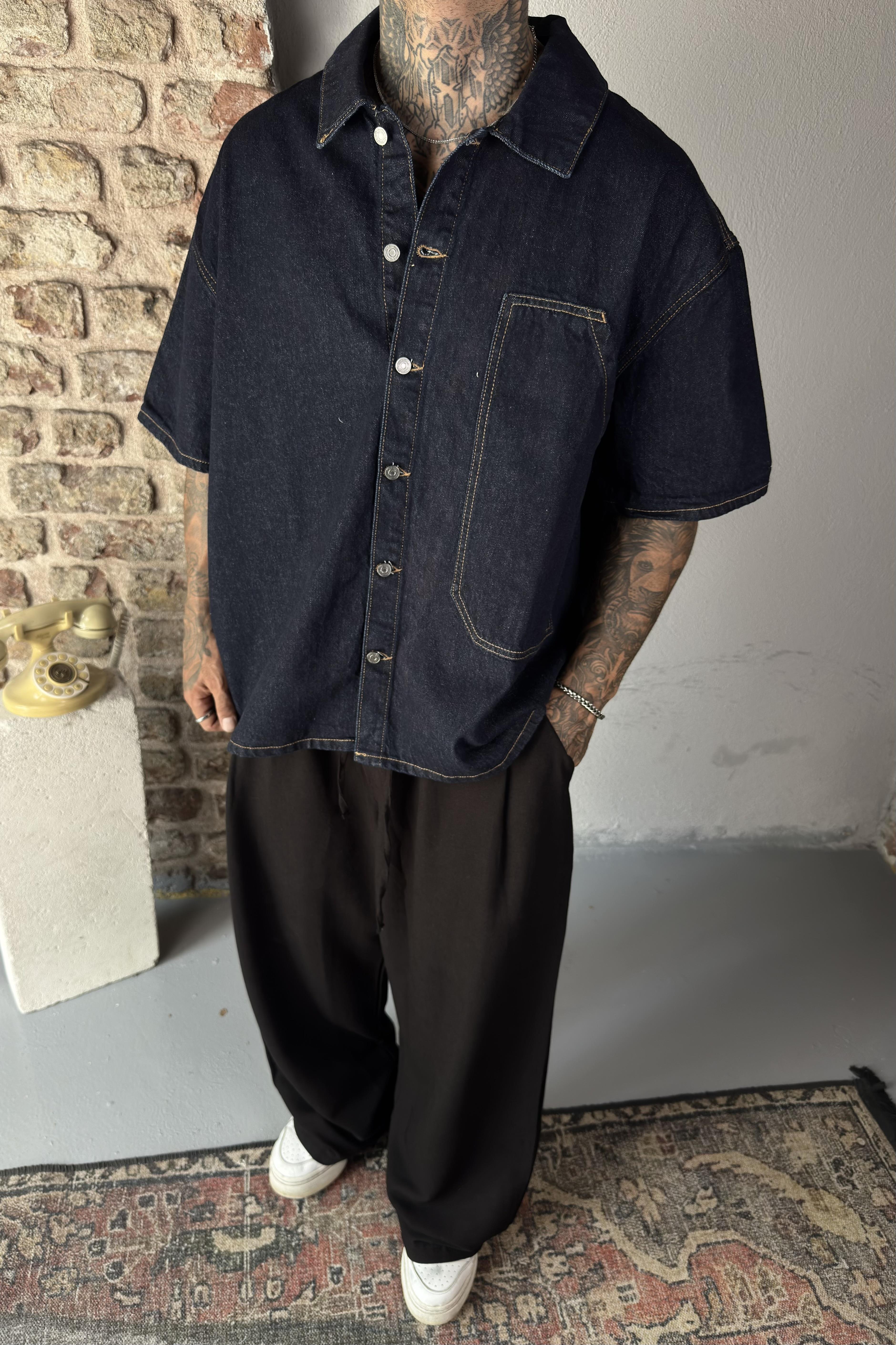 Denim regular fit gömlek