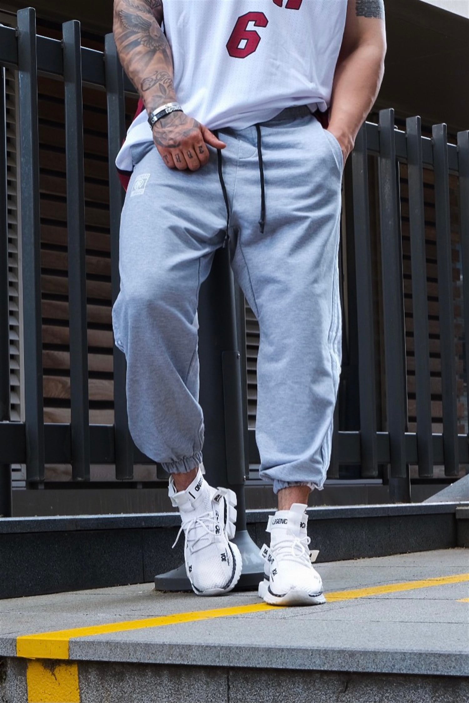 Dr studio greymelang long fit eşofman