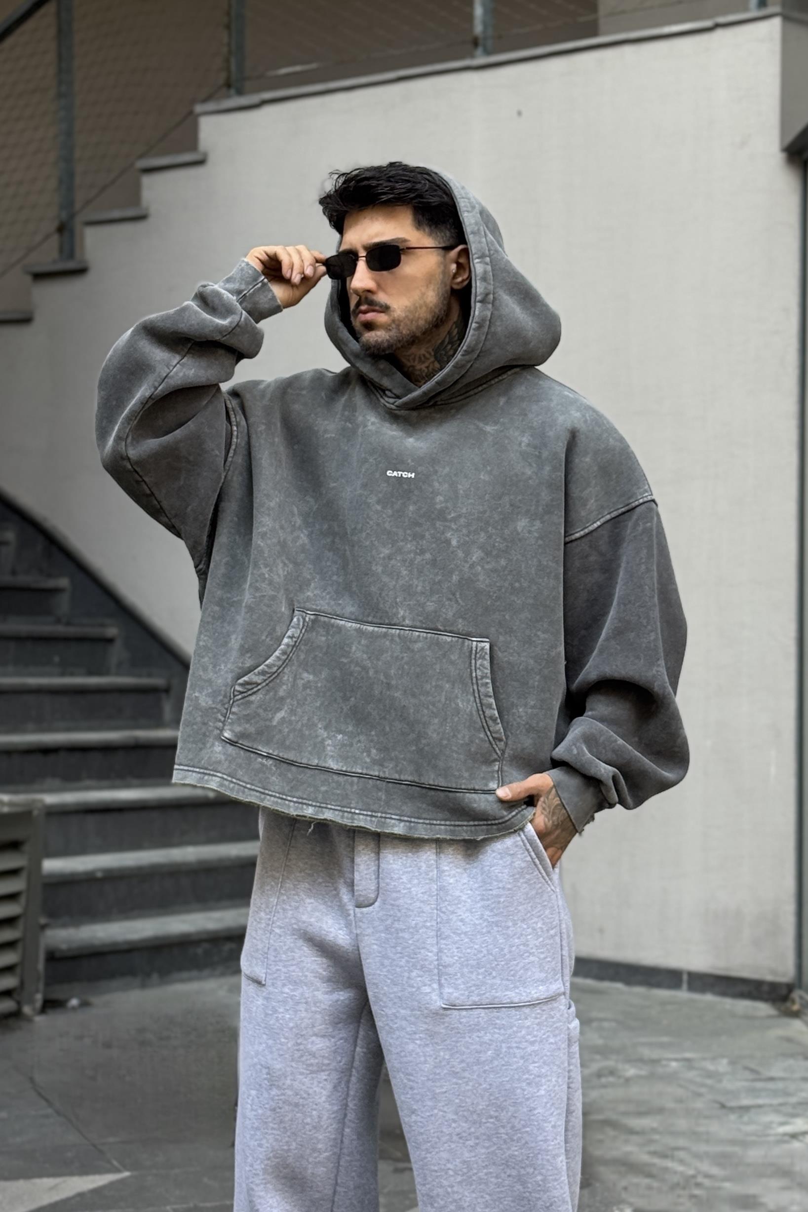 Haki Washed Oversize Hoodie