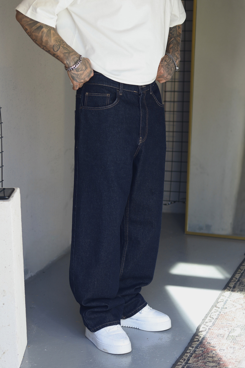 İndigo Blue Baggy Pantolon