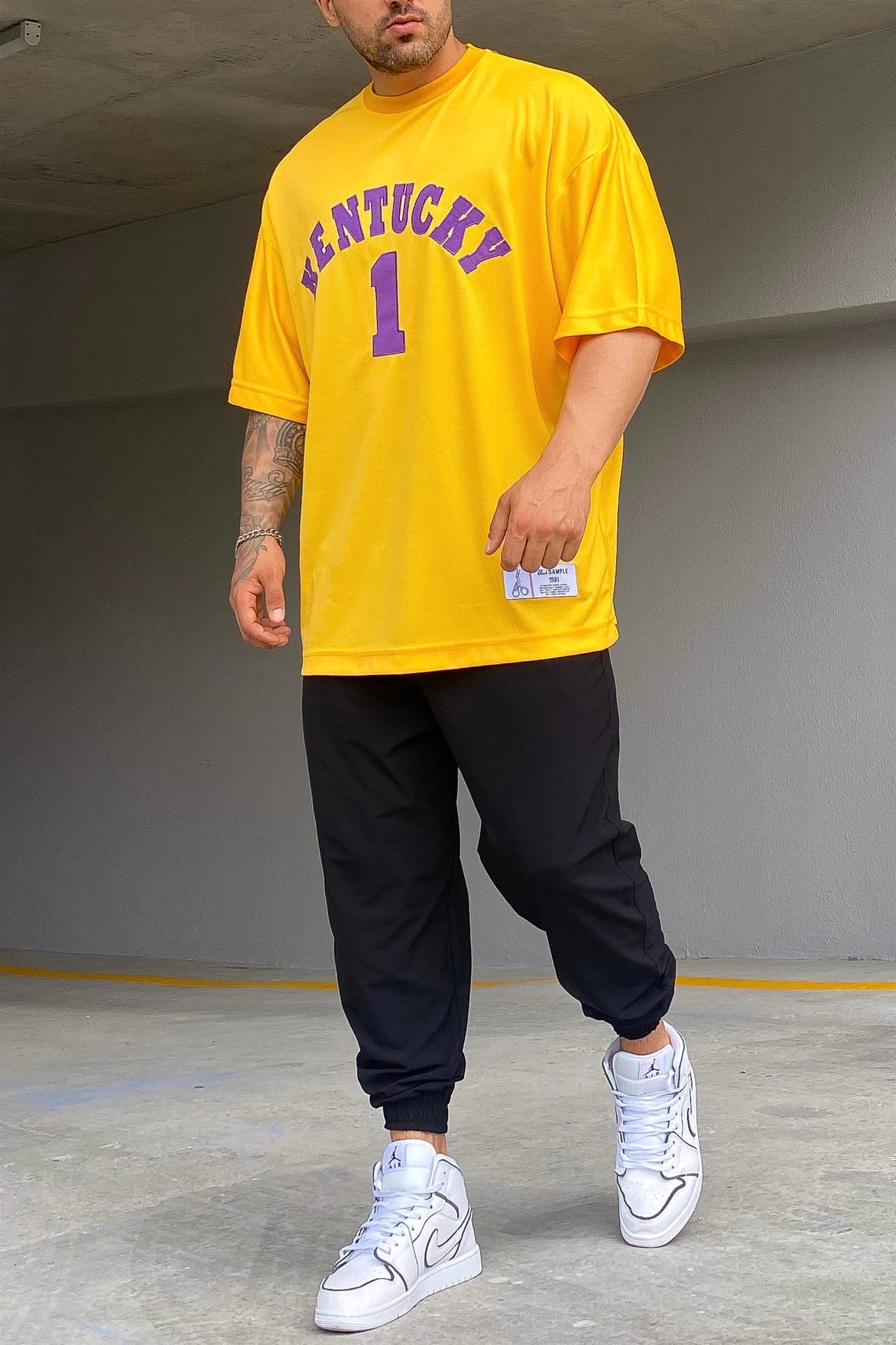 Kentucky sarı oversize tshirt