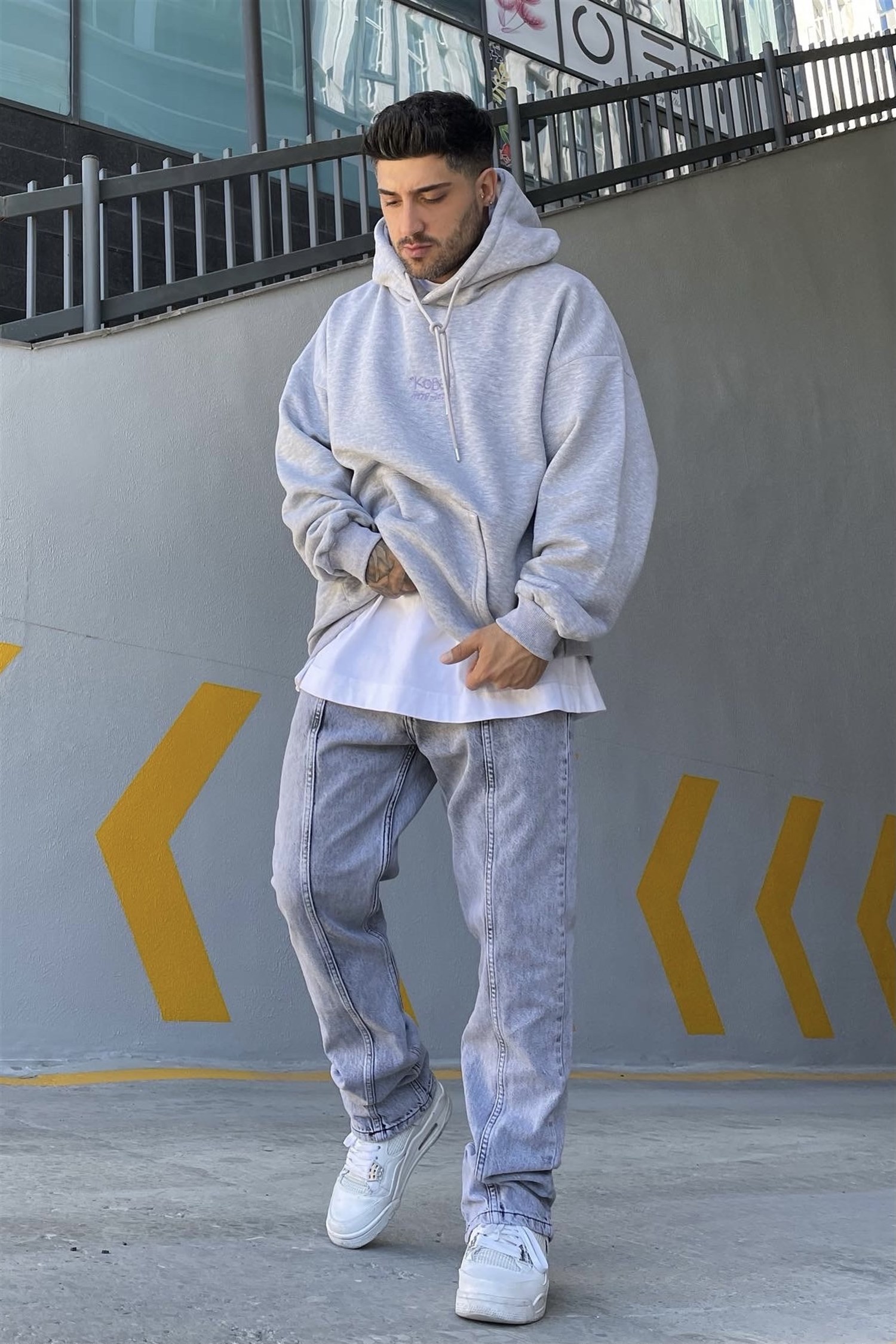 Kobe24 greymelange oversize sweatshirt