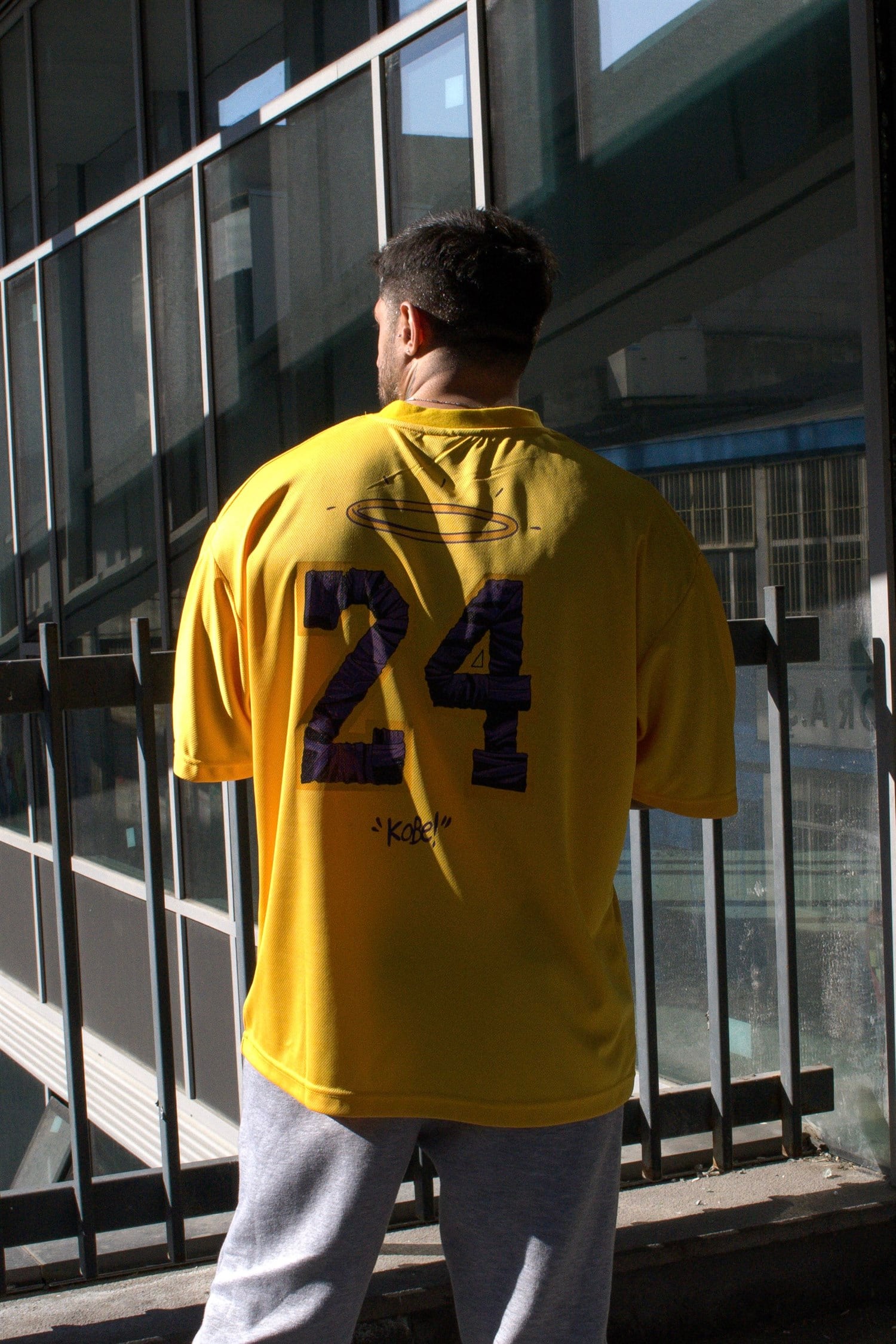 Kobe24 oversize sarı forma