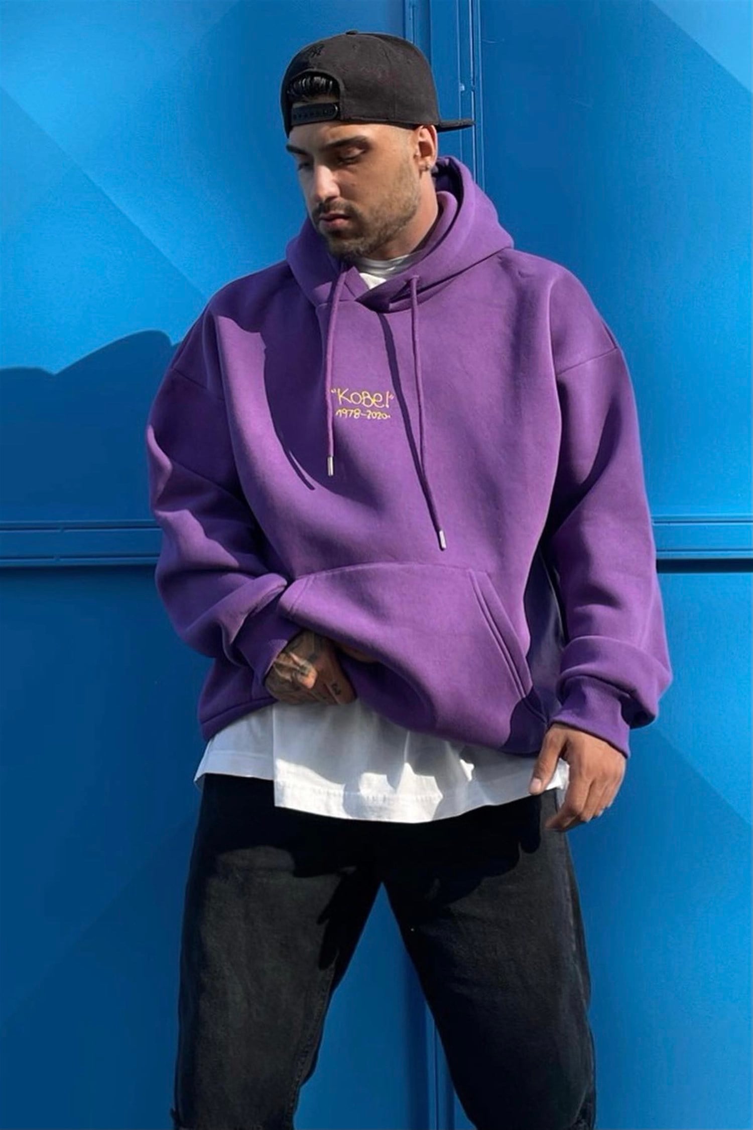 kobe24 purple oversize hoodie