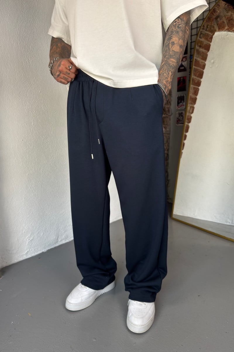 Lacivert Basic Baggy Eşofman