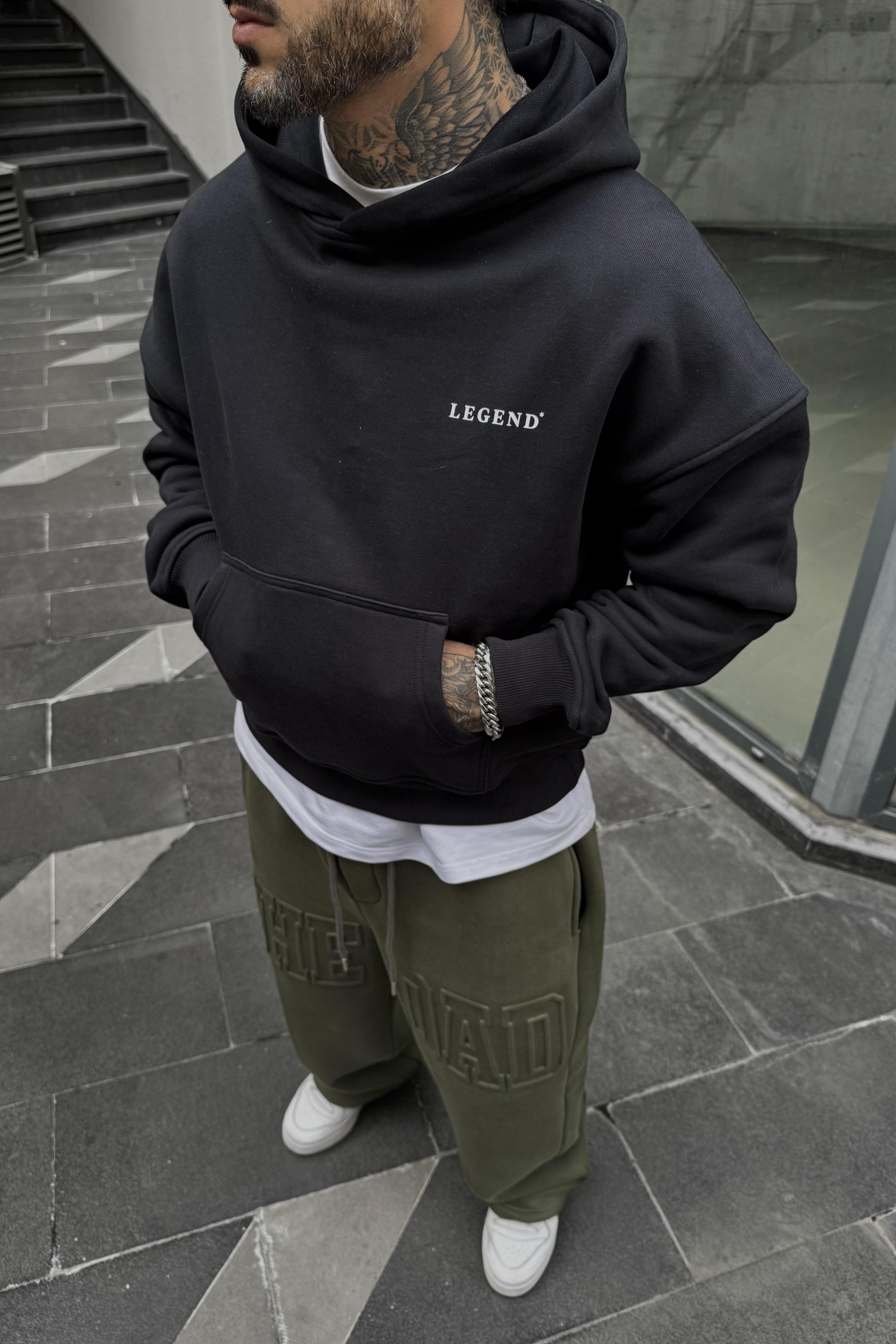 Legend oversize cropped hoodie