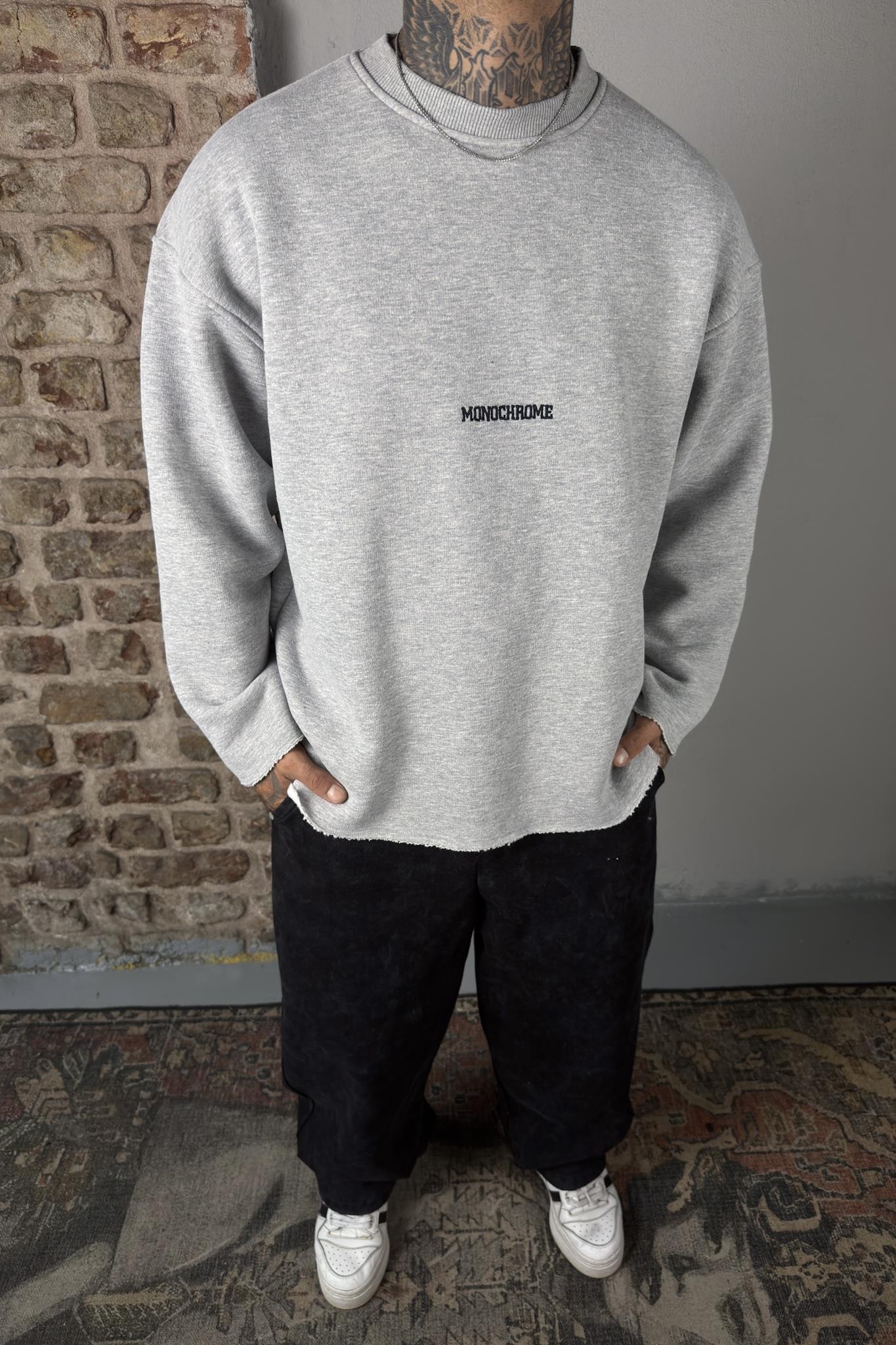 Monochrome Oversize Greymelange Sweatshirt