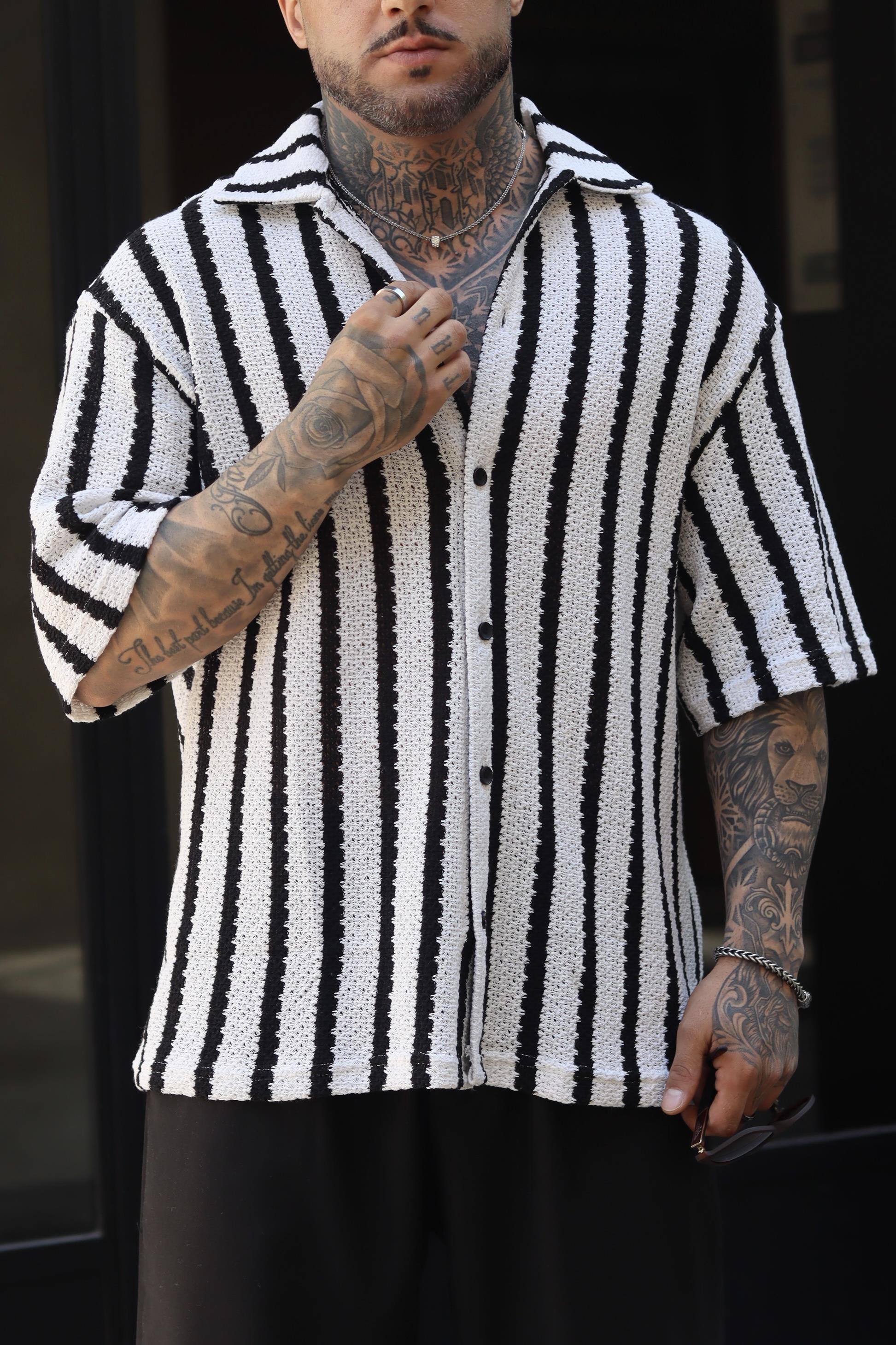 Örme oversize gömlek