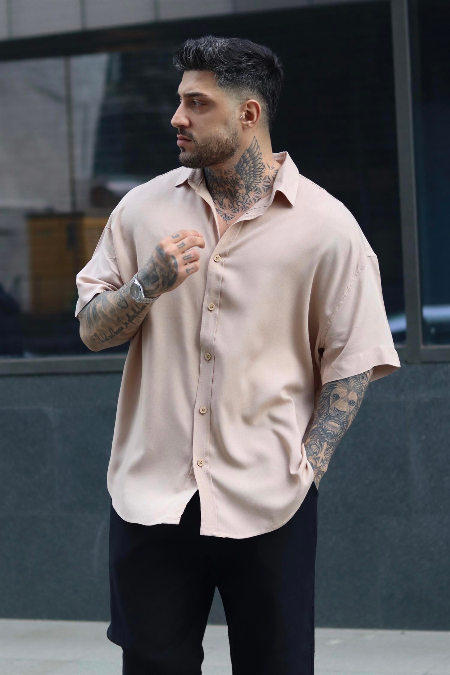 Oversize basic gömlek