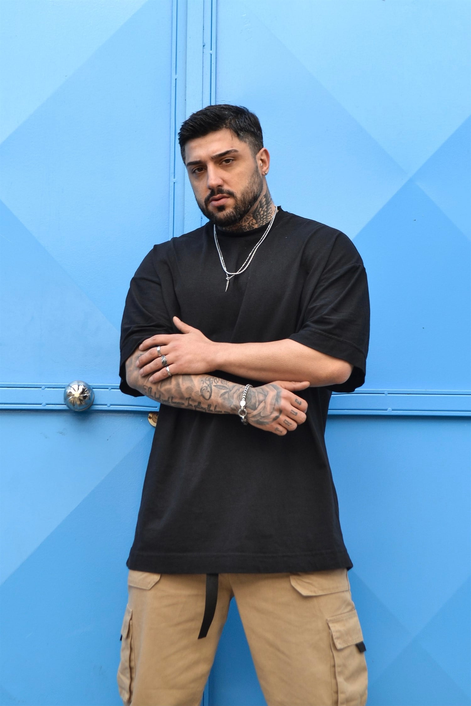 Oversize basic siyah tshirt