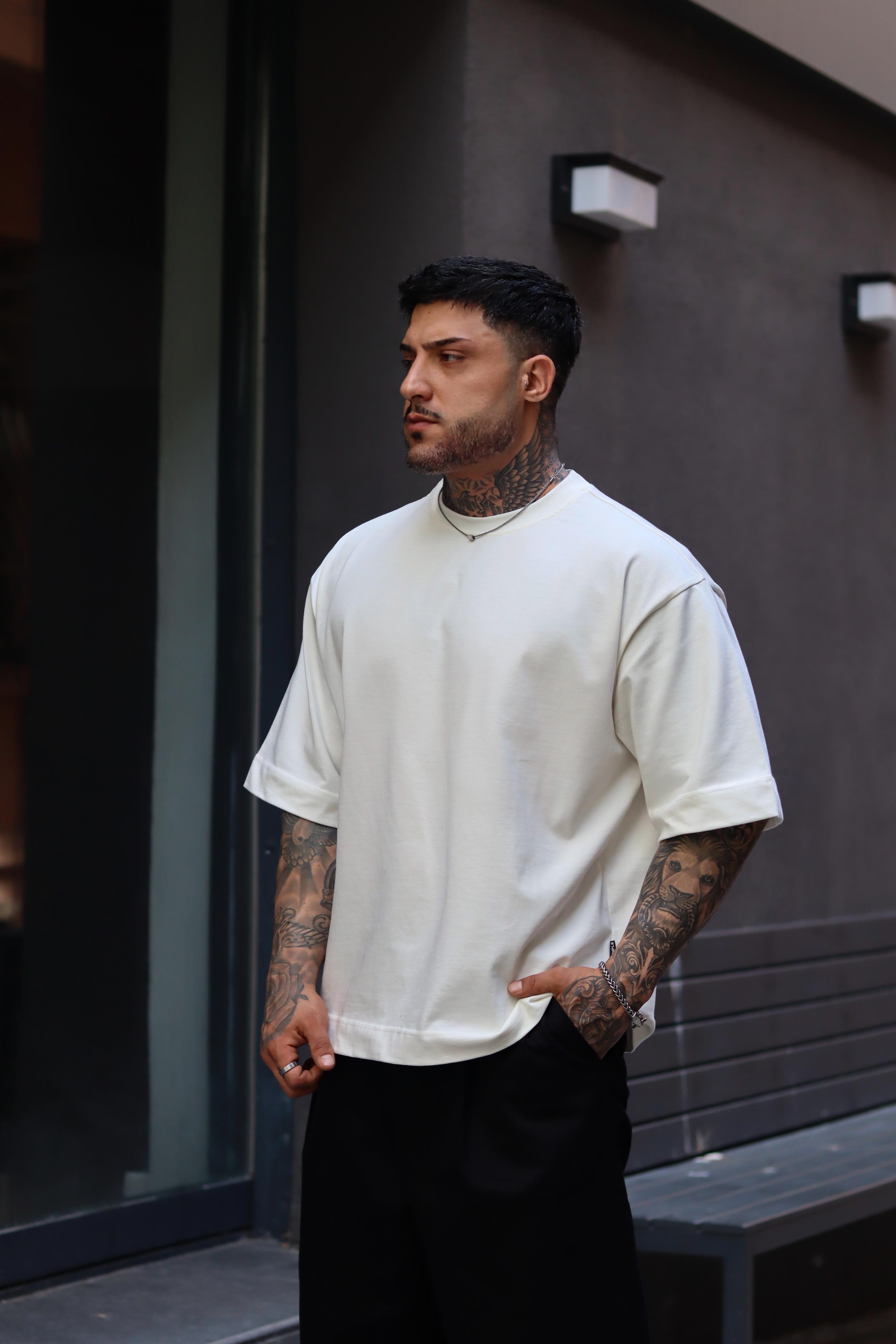 Oversize crop basic tshirt