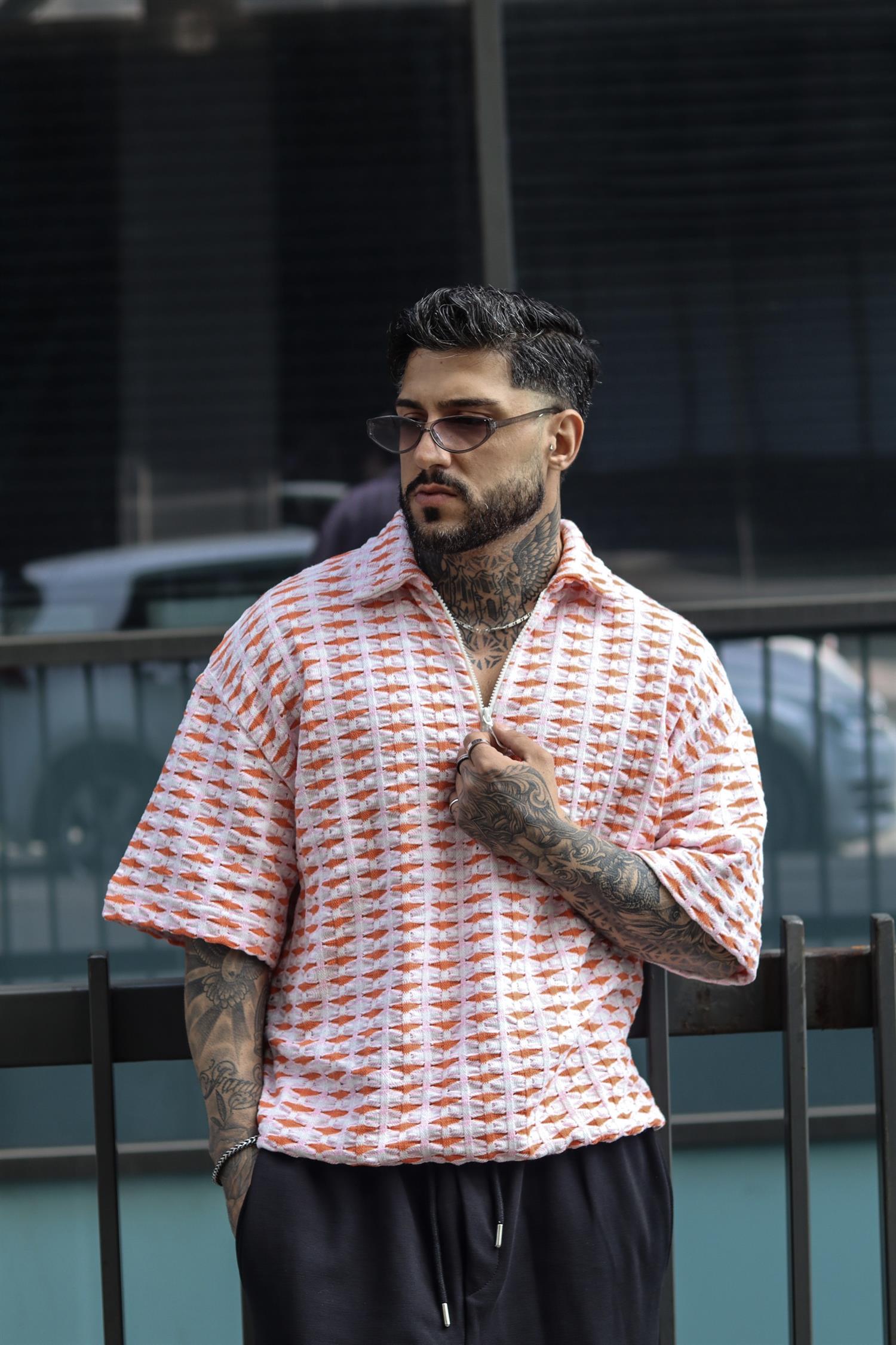 Oversize örme tshirt