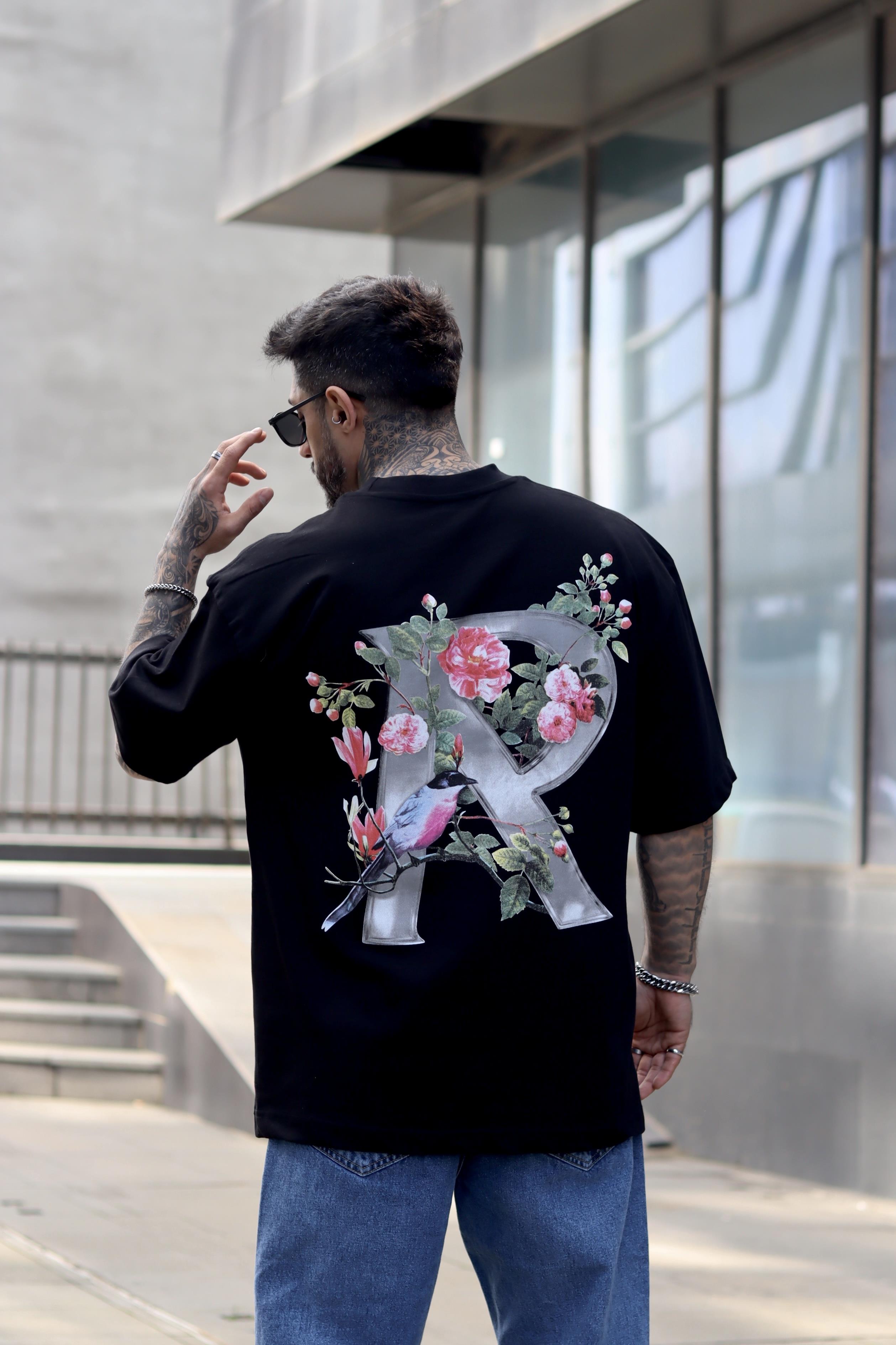 Represent special siyah oversize tshirt