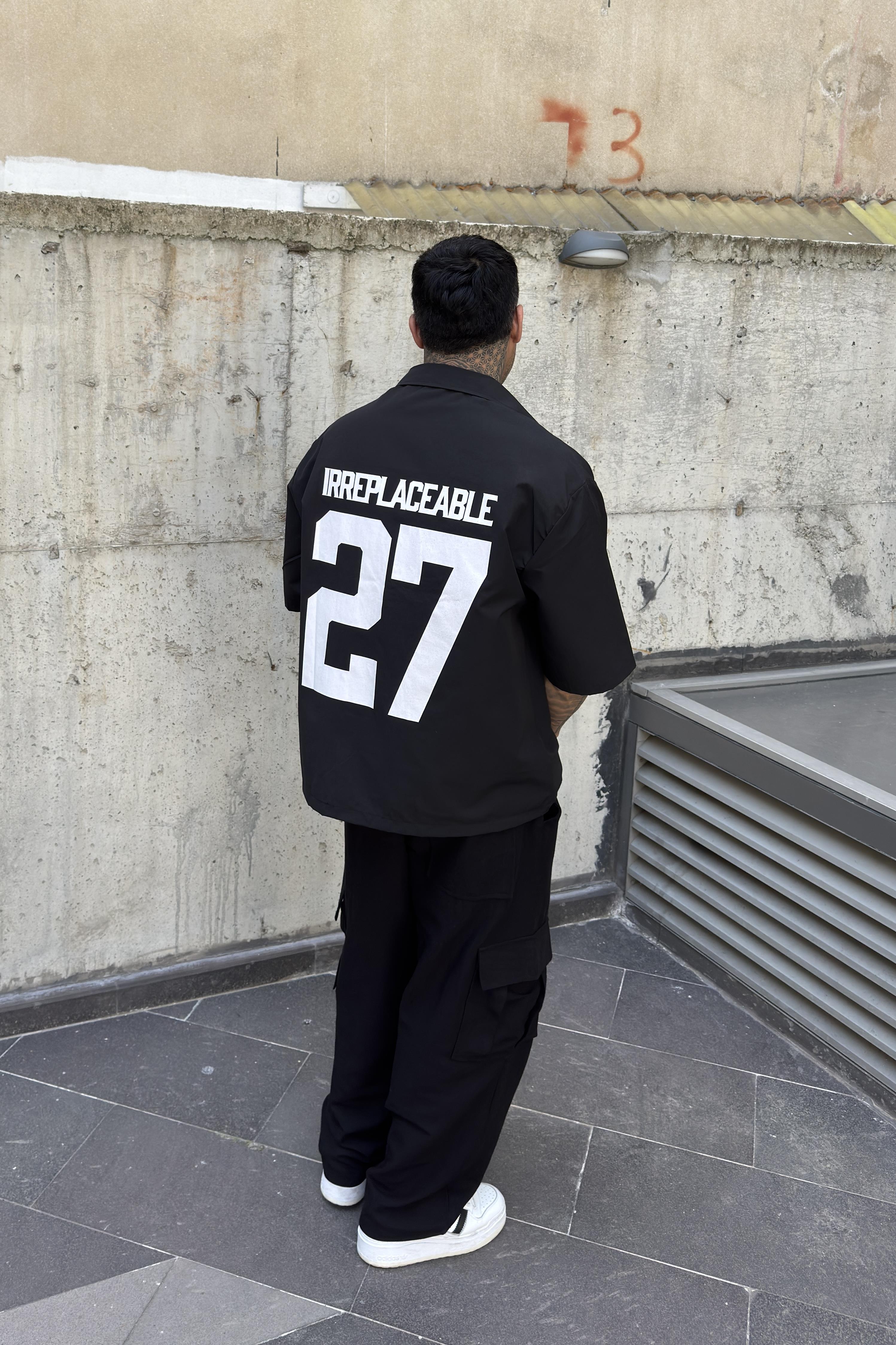 RPL27 Oversize Siyah Gömlek