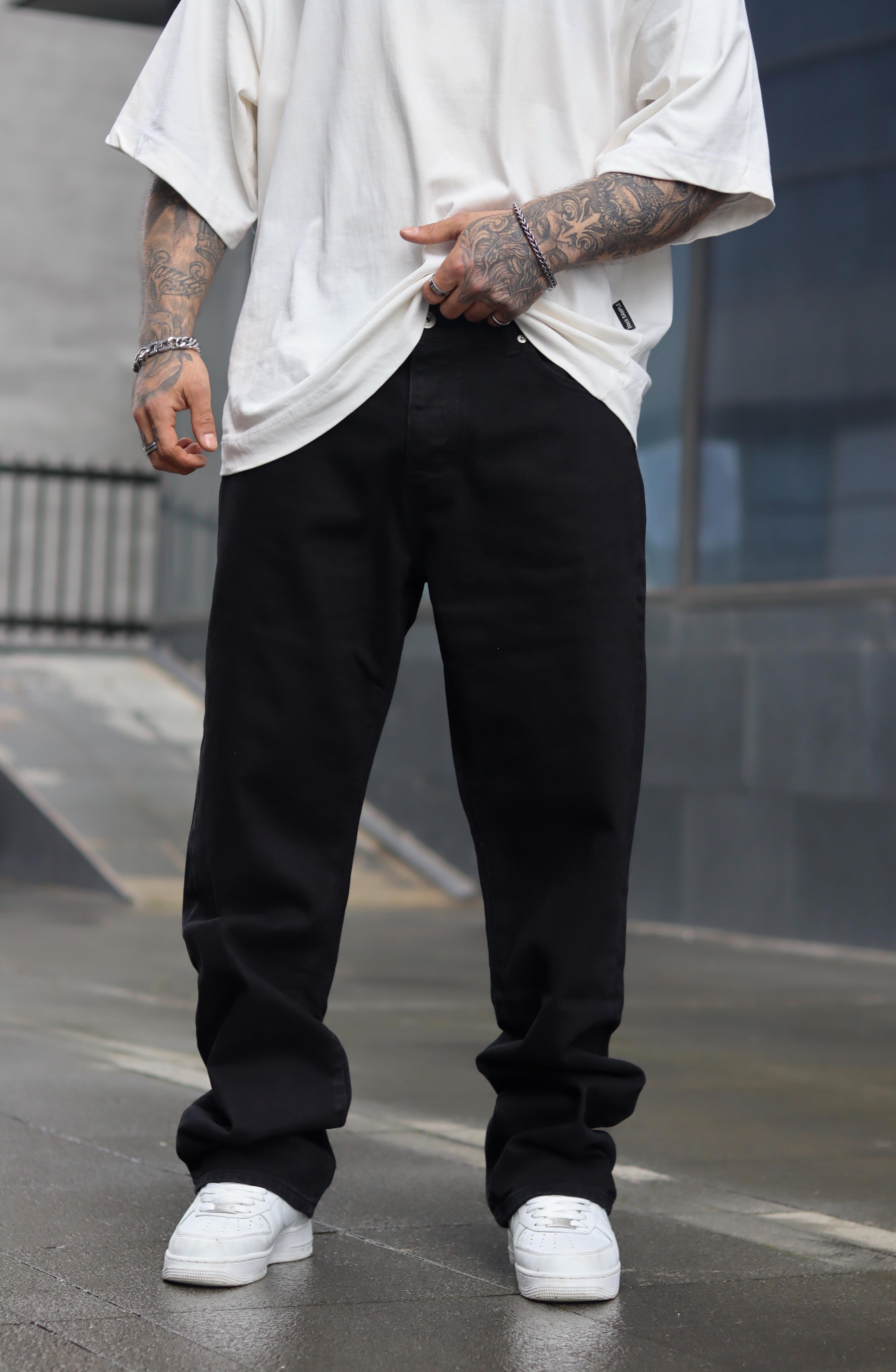 Siyah baggy pantolon