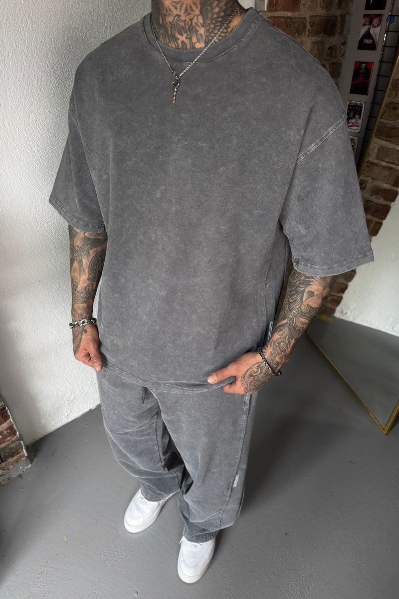 Stone Gray Acid Wash Set
